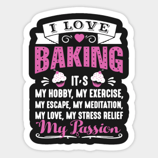 I Love Baking Sticker